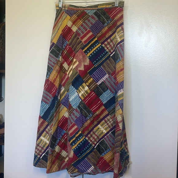 Handmade vintage long Boho skirt.  Hippie.  Festival. Instagram. - Picture 1 of 3